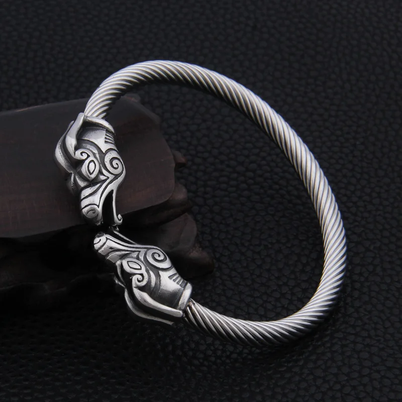 stainless steel Dragon Bracelet Jewelry Fashion Accessories Viking Bracelet Men Wristband Cuff Bracelets For Women Bangles