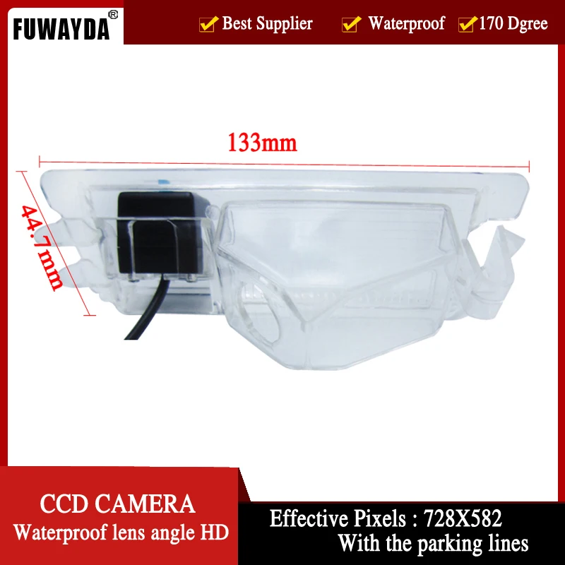 FUWAYDA HD Color Car Rear View Camera for Nissan March Renault Logan Sandero,with 4.3 Inch foldable LCD TFT Monitor