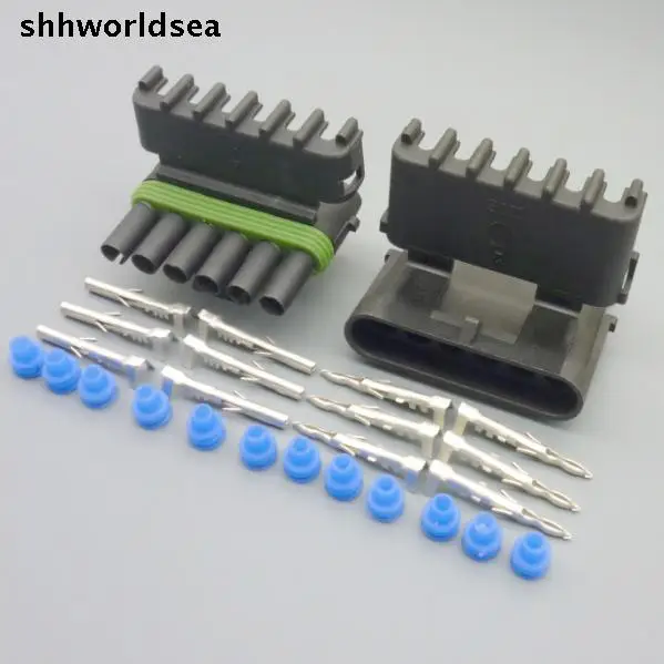 

shhworldsea 5/30/100sets 2.5mm 6p Fuel Tank Selector Valve Repair Connector 6 pin female and male socket