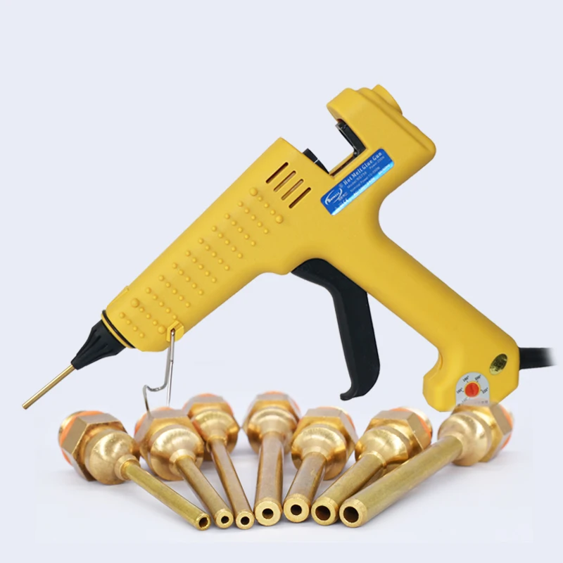 200W Hot Melt Glue Gun 1.5x70mm 2x7mm Long Nozzle Temperature Adjustable Industrial Glue Gun 11mm Glue Stick Repiarl Gun