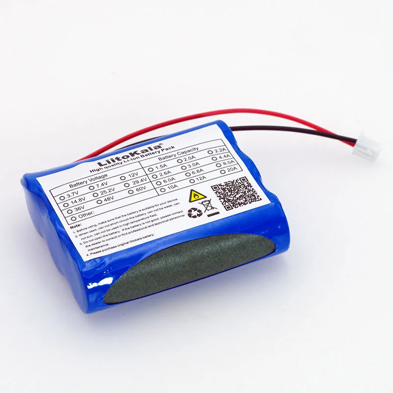 Liitokala 12V 18650 2600mAh akumulator litowo-jonowy Monitor kamera telewizji przemysłowej baterii 12.6 V 1.8A 2A 2.2A 2.5A 2.6A 2.8A 3A baterie