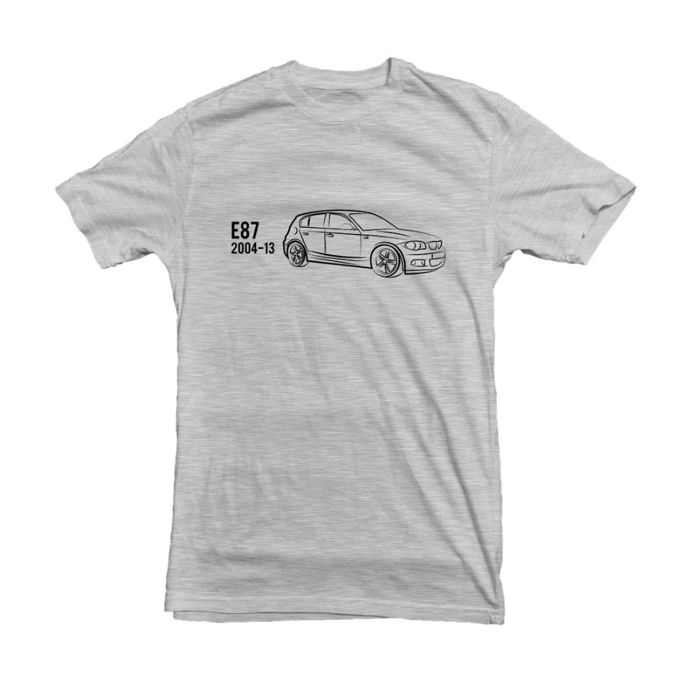 Germany Classic Car 1 Series E87 Car Outline T-Shirt For Bimmer Owners And Fans Graphic Hd 2019 Fashion Cotton Graphic T Shirts