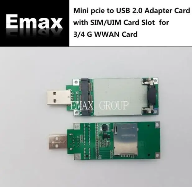 Adaptador Mini PCI-E a USB, ranura para tarjeta SIM/UIM, para Quectel piezas, piezas, EC200A-EU, EC200A-AU, PCIE, SIMCOM, SIM7672G, 1 EG25-G/2 EC25-E