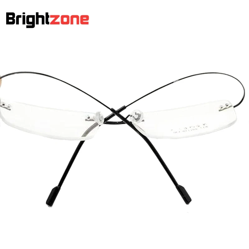 Ultra-light 9 colors fashion rimless glasses frames memory titanium metal eyeglasses frames/prescription rx-able optical frame