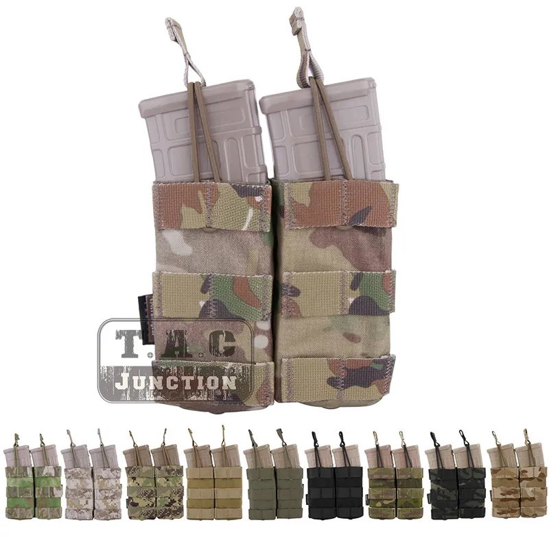 Emerson Tactical 5.56 .223 Modular Double Open Top Magazine Pouch Magazine Carrier MOLLE PALS Webbing W/ Pull Bungee Tabs