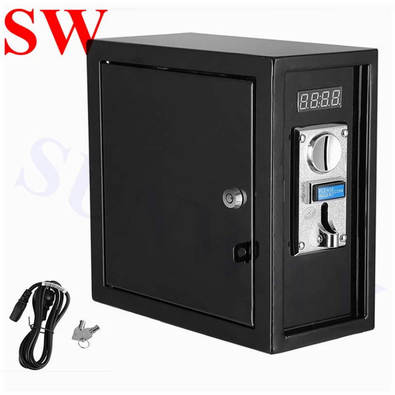 

Custom Coin Timer Box with six kinds coin Acceptor Coin Operated Timer Control Box Multi Control Power Supply 110V 220V