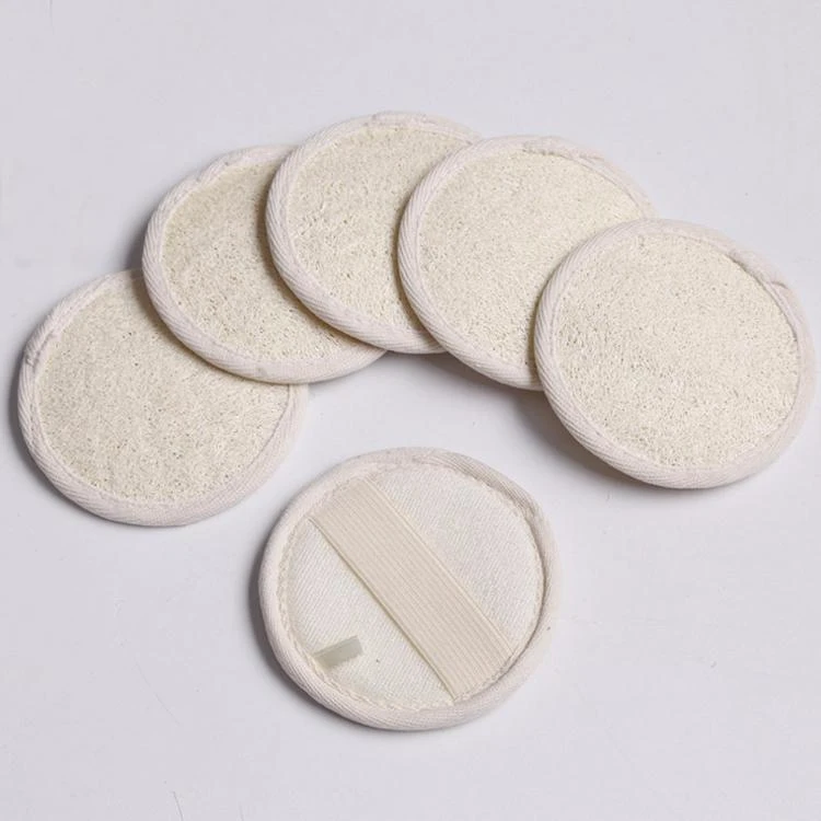 4pcs Natural Loofah Luffa Facial Complexion Skin Disc Disk Pads Male Female Face Cleaning Brush Baby Care Exfoliator