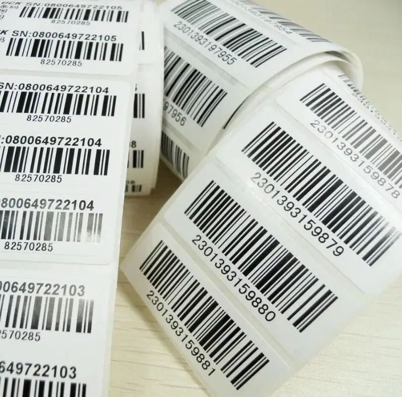 

Custom 1000pcs/lot Sticker Printing Barcode EAN UPC bar code labels/serial numbers stickers,HD+any size,Shoe size, LOGO lables