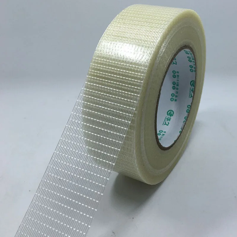 1Pc Grid Fiberglass Adhesive Tape Stripe Strength High-Viscose 25M Belt Width 10/15/20/25/30/35/40/45/50/60/80/100mm Toy Module