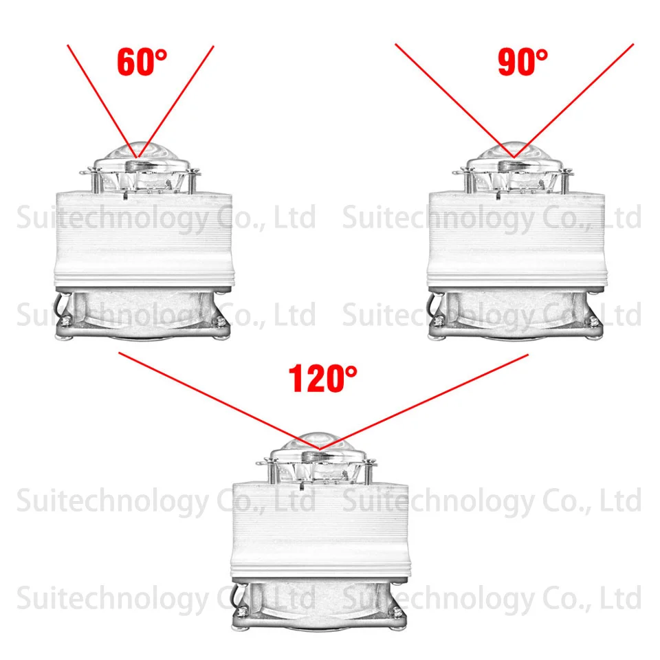 20 30 50 100 W LED Heatsink  + 60/90/120 Degrees Lenes + Reflector Bracket + 12 Fans Cooling Radiator For DIY 20 30 50 100 W LED