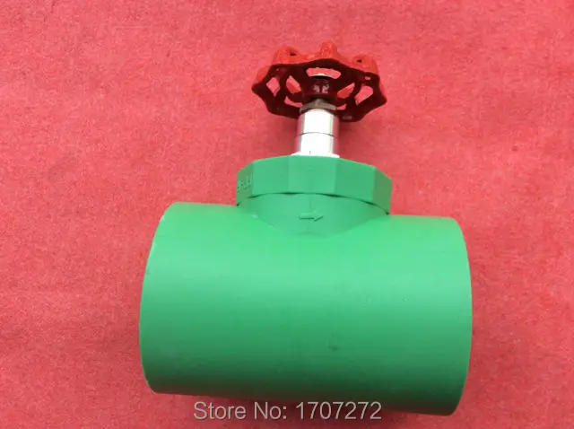 

Free shipping Color Green Quality Enviromental Friendly PPR stop valve in Size DN63 for Irrigation water pipeline