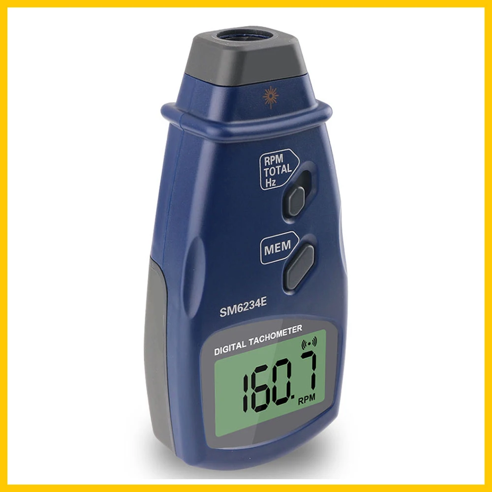 Hand-Held Non-contact Photoelectric Pro Laser Tachometer RPM Meter Speed Digital Tachometer SM6234E