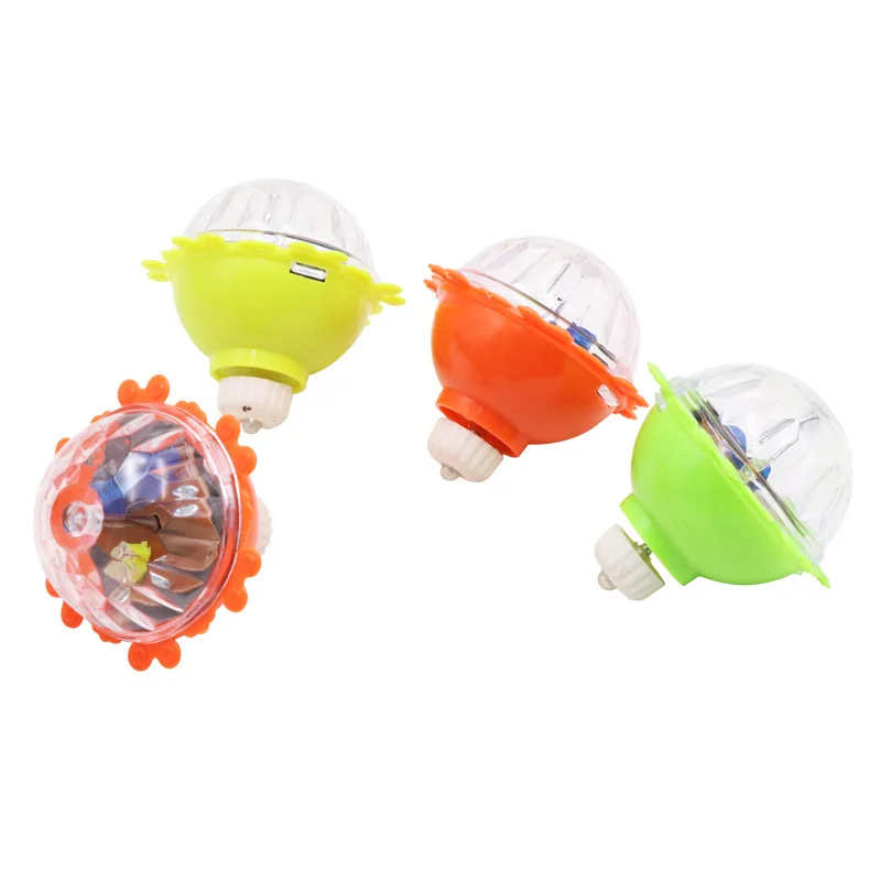 Rotating flash gyro glow in the dark toy friction creative toy classic nostalgic light-up led lamp Colorful Spinning kids lumino