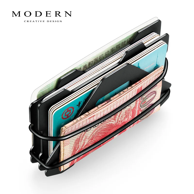 Rfid Blocking Minimalist Wallet Credit Card Holder Organizer Men Travel Anti Theft Wallets