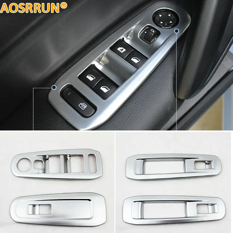 Car Accessories ABS Windows Nt Decoration Sequins Trim Cover Chrome Plate For Peugeot 308 T9 2015 2016 2017