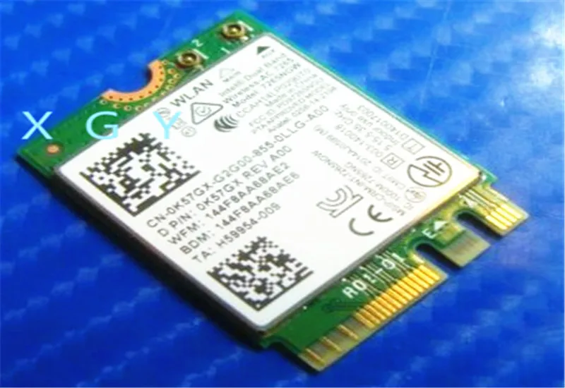 Original FOR Dell Latitude E5450 Laptop Wifi/bluetooth Card P/n 0K57GX K57gx 0K57GX Dual Band AC 7265 7265NGW 100% Test OK