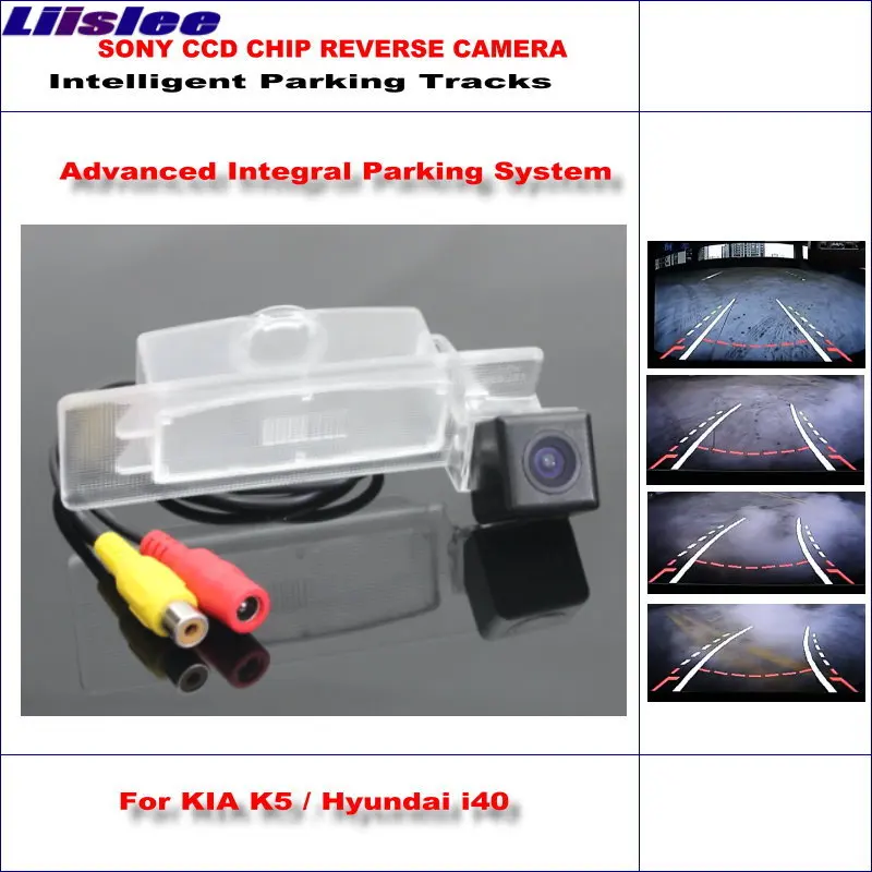 

Auto HD CCD SONY Car Rear Camera For KIA K5 / Hyundai i40 Intelligent Parking Tracks Reverse Backup NTSC RCA AUX Accessories CAM