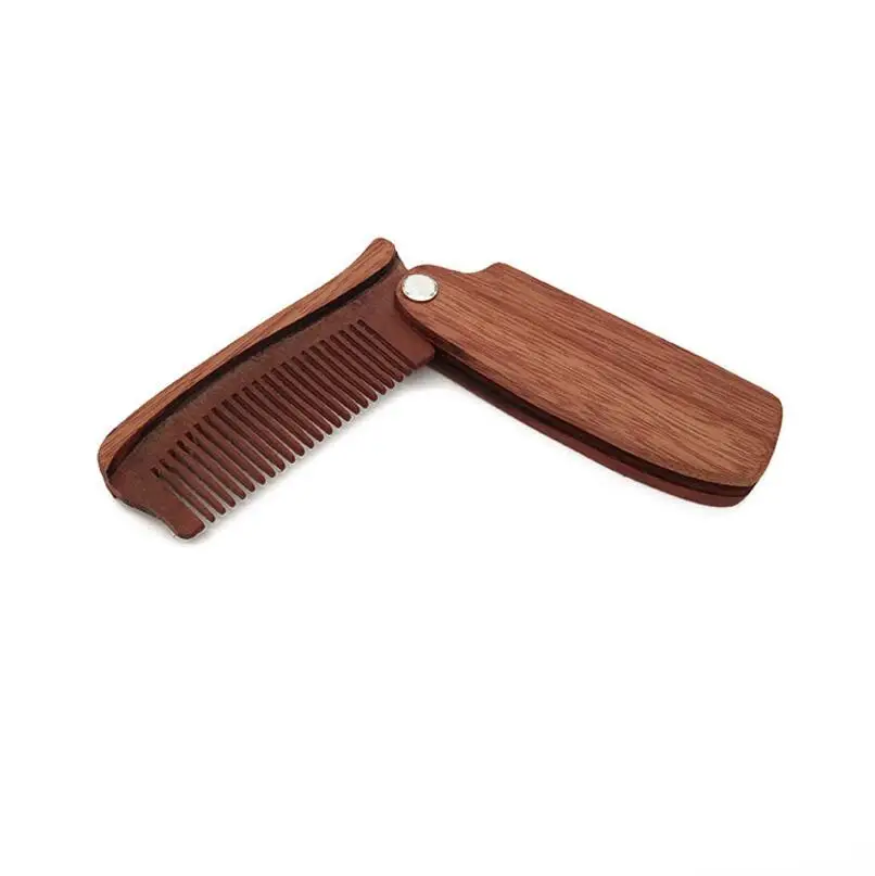 Wholesale Portable Folding Armor Wood Comb Pocket Combs Good Styling Tool Creative Gift