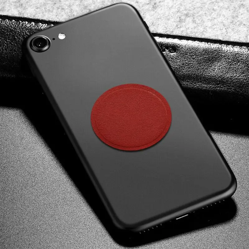 العالمي ارتداء مقاومة سيارة تتميز بكسوة جلدية مصنوعة من البولي يوريثين حامل هاتف المغناطيسي القرص لوحة معدنية حامل أقراص عودة ملصق اكسسوارات