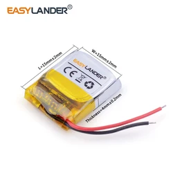 3.7V 401515 50mAh Rechargeable Lithium Li-ion Polymer Battery for MP3 Bluetooth interphone 401415 Fitbit Charge 2 LSSP411415