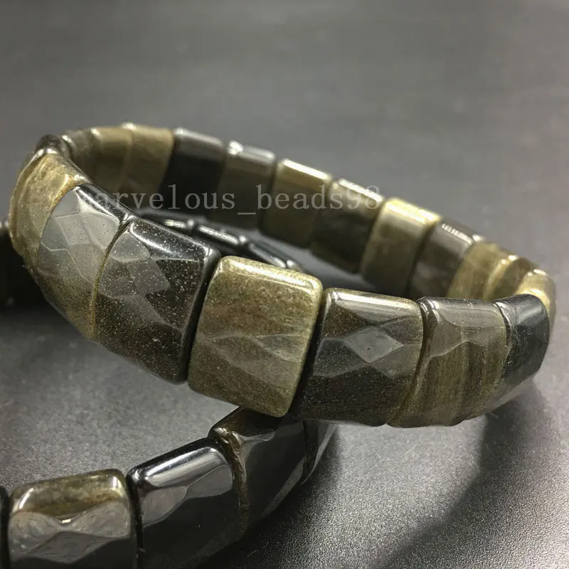 سبج كريستال جاسبي اللابرادوريت عين النمور الرودوريت Unakite النساء الرجال الفن تمتد سوار 71/2 "PWB605b