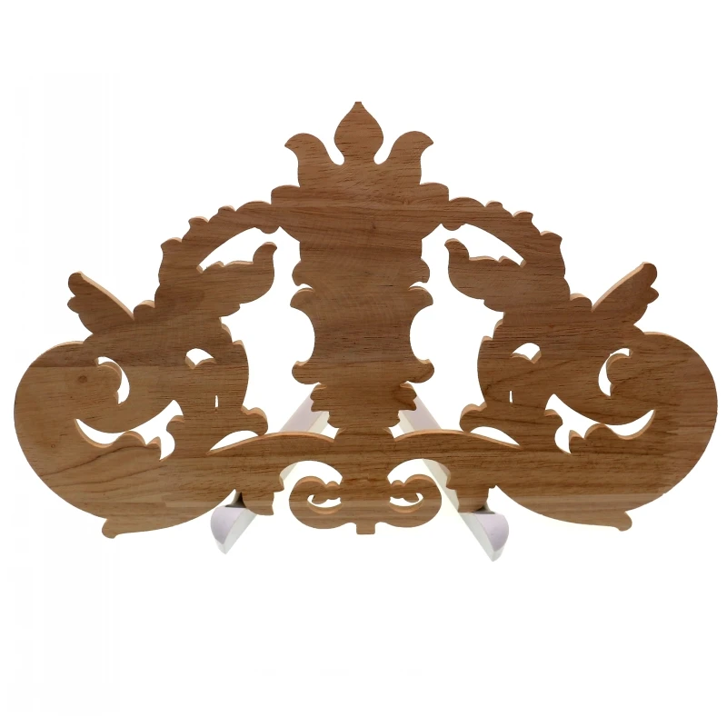 RUNBAZEF Creative Wood European Solid Floral Pattern Patch Furniture Door Flower Background Wall Cupboard Decoration Carving