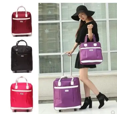 Women travel bags wheels Travel trolley bags sets travel handbag Nylon large capacity Travel Rolling Luggage Suitcases Bags