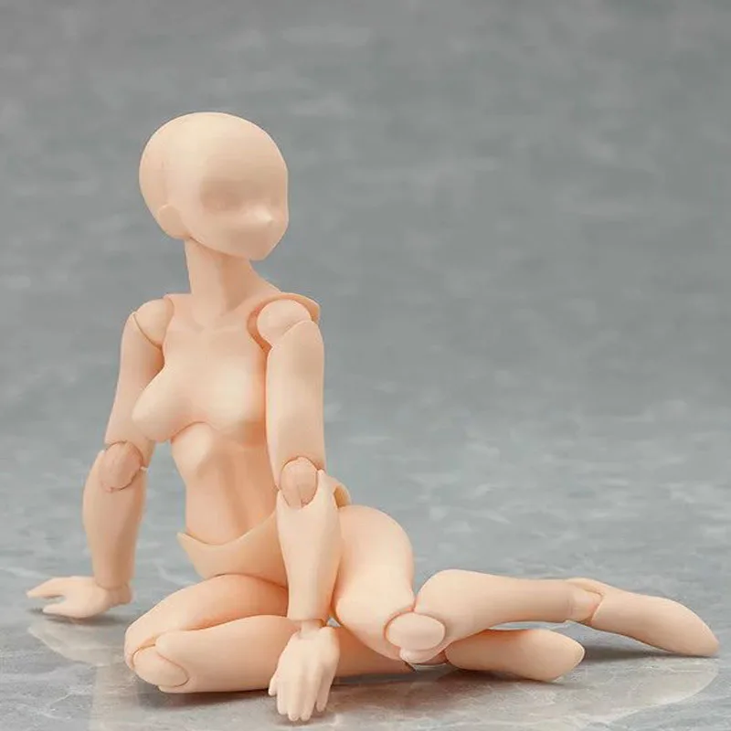 핫 아티스트 움직이는 팔다리 남성 여성, 14cm 관절 바디 액션 피규어 장난감 모델, 마네킹 bjd 아트 스케치 그리기 액션 피규어