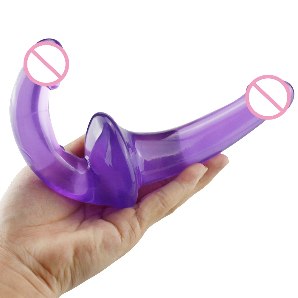 Strapon Dildo Realistic Dick Toy Sex Toys for Women Jelly Dildo Double Head Soft Silicone Vagina Anal Massager for Gay Lesbian