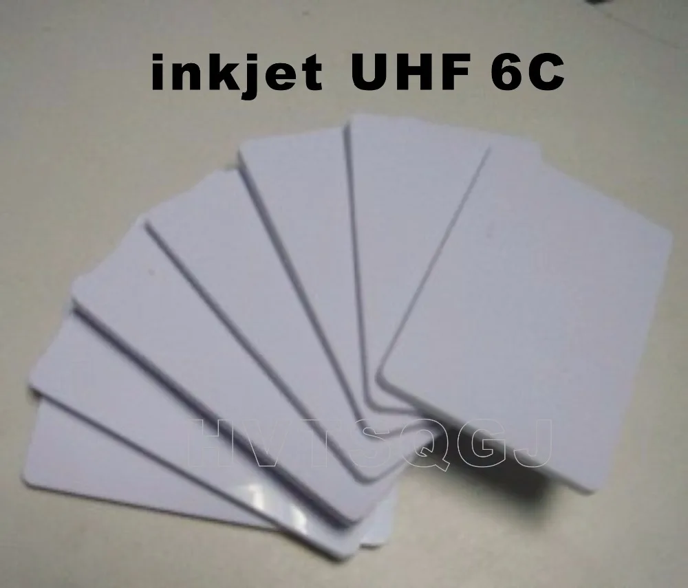 200pcs plastic inkjet pvc UHF inkjet card/rfid chip for UHF H3 Gen2