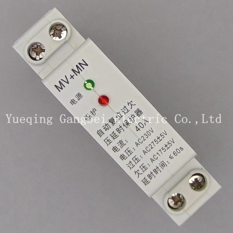 1P 40A 230V Din rail automatic recovery reconnect over voltage and under voltage protective device protector protection relay