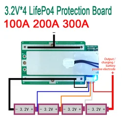 4S 12V 100A 130A 200A 300A 390A LifePo4 Lithium Protection Board 12.8V High Current Inverter BMS Motorcycle car start batteries