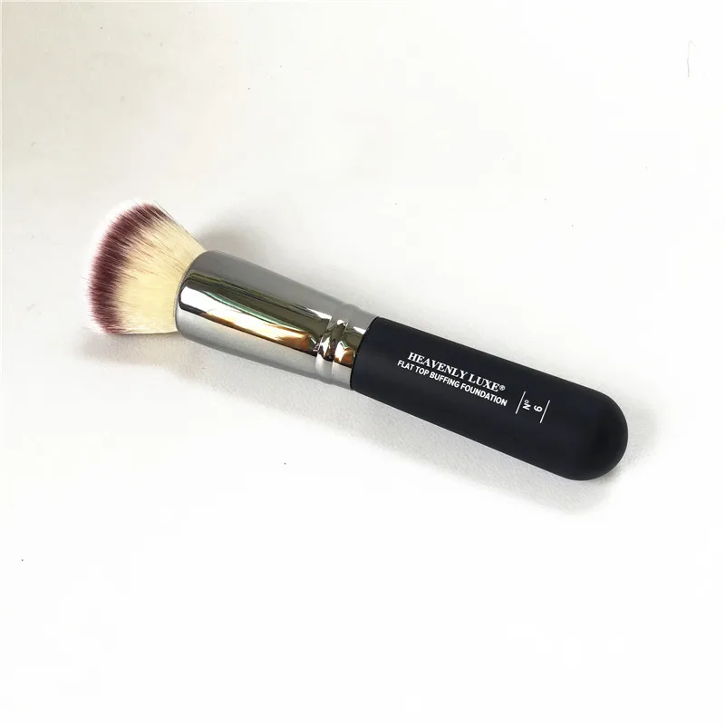 Heavenly Flat Top Buffing Foundation 6 / Wand Ball Powder 8 / Angled Radiance Contour Brush 10 - Beauty Makeup Blender Tools