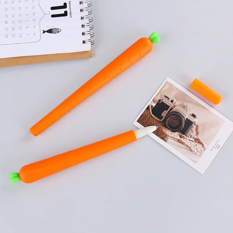 Creative Stationery gel Carrot stylus Neutral Pen customize 0.5mm Black Water Pens signature Pen