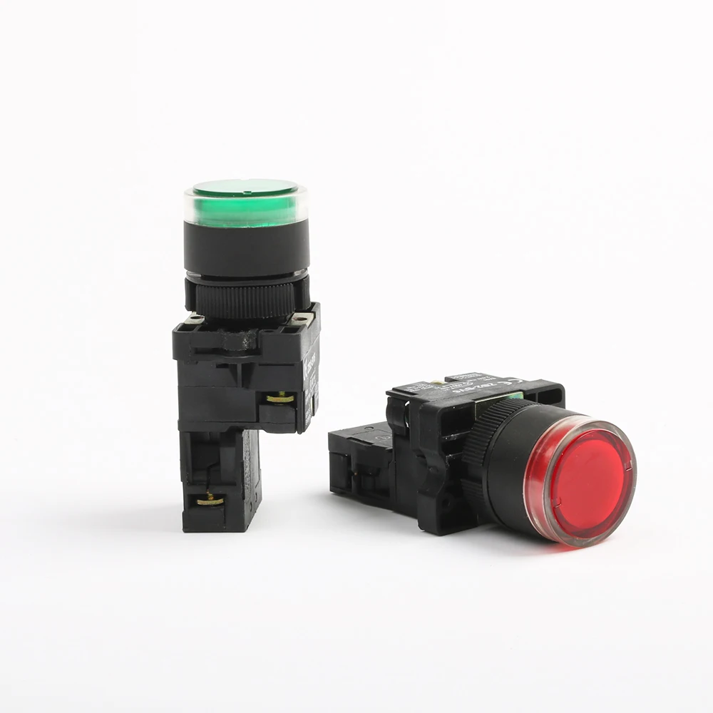 XB2-EW3361 XB2-EW3462 1NO/1NC Momentary self-Reset red/green 1direct type illuminated push button switch 22mm