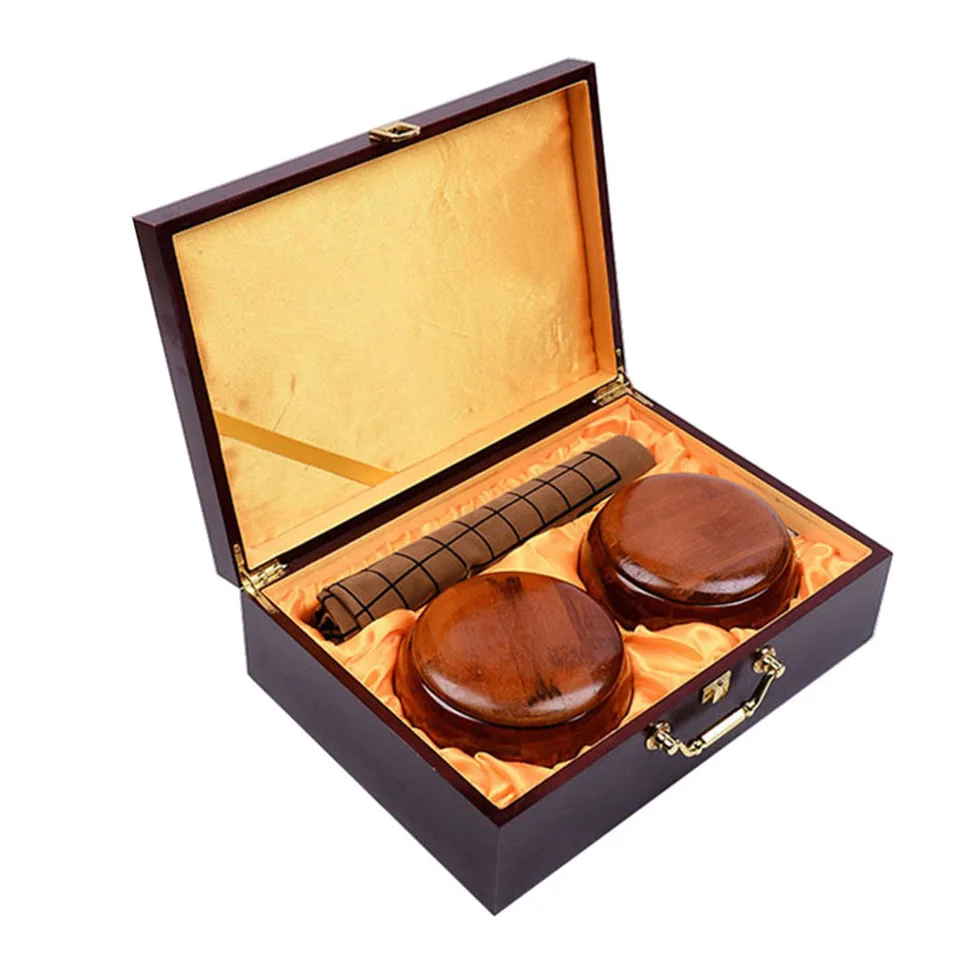 Go Chess 19 Road 361 Pcs/Set Chessman Diameter 2.2cm Cloth Chessboard Wood Box and Jar Chinese Old Game of Go Weiqi