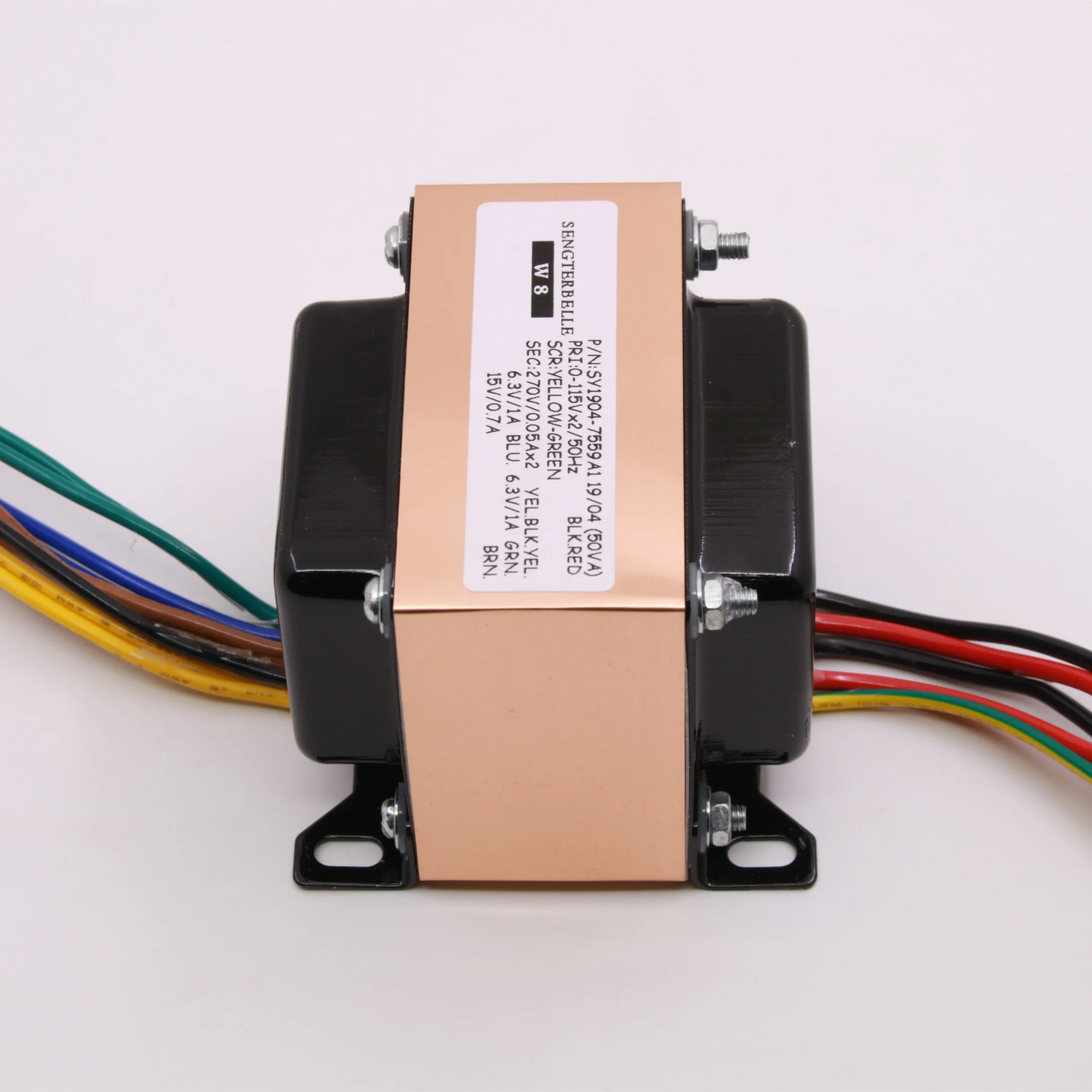 50 ВА (50 Вт) 270 В-0-270 В 6,3 В + 6,3 В + 15 В чистая медь аудио HiFi EI трансформатор для лампового предусилителя DIY