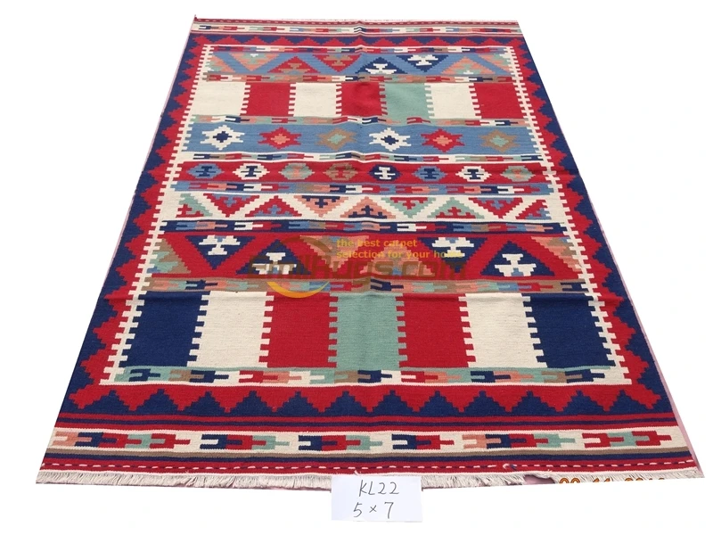 Kilim Carpet Wool Handwoven Home Decoration Carpet Geometric Rug Geometric Carpet Turkish Prayer Rugs Natural Sheep Wool