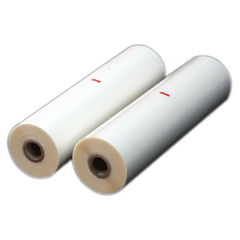 

2 PCS 25Mic 330mmx200M Hot Laminating Films Bopp for Hot Roll Laminator Satin glossy 1" Core