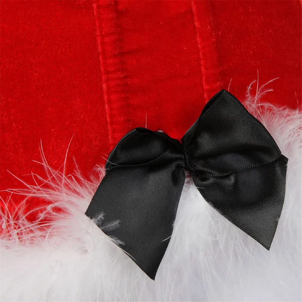 Sexy Christmas Corset Bowknots Zipper Side Corsets and Bustier Burlesque Body Shaper Lingerie Showgirl Plus Size S-6XL