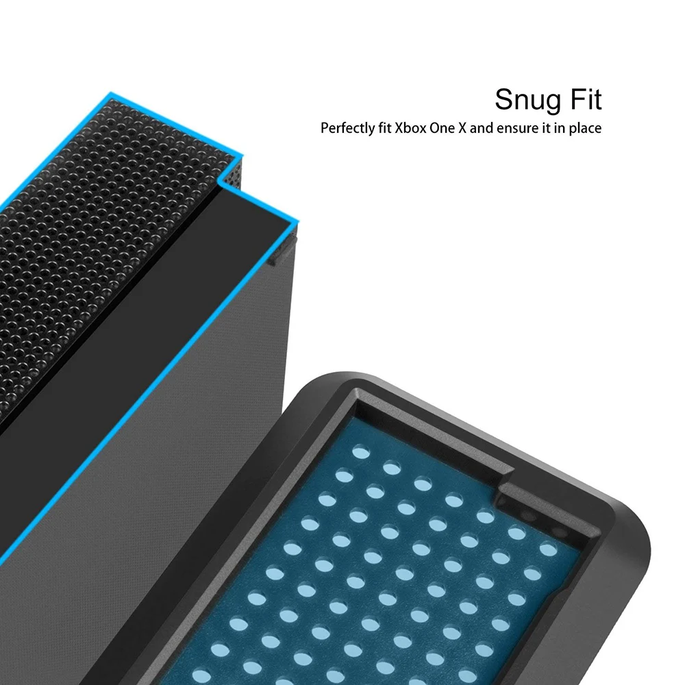 Портативная вертикальная подставка для Xbox One X, нескользящий вертикальный держатель для док-станции для Xbox One X, игровые аксессуары для консоли, черный цвет