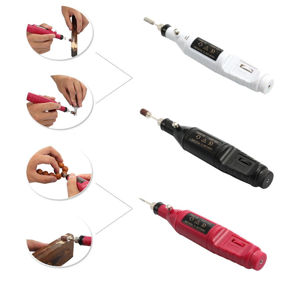 

Mini Electric Grinder Drill Milling Tool Set Nail Gel Polish Removing Drill Manicure Machine Grinding Rotary Tool Kit