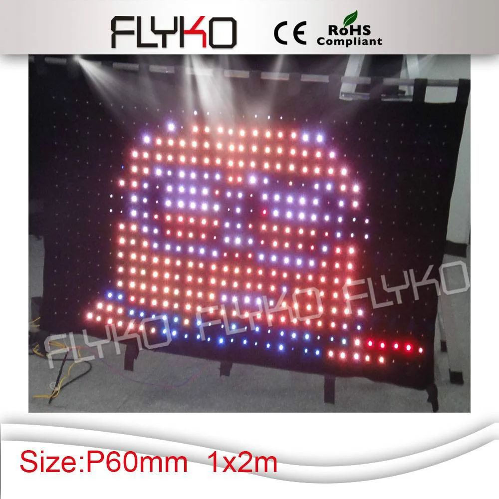 

wholesale party supplies p6 led video curtain stage curtain