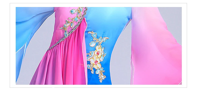 Hanfu new style hmong clothes classical national costumes Yangko clothing stage performance clothing costumes dance costume
