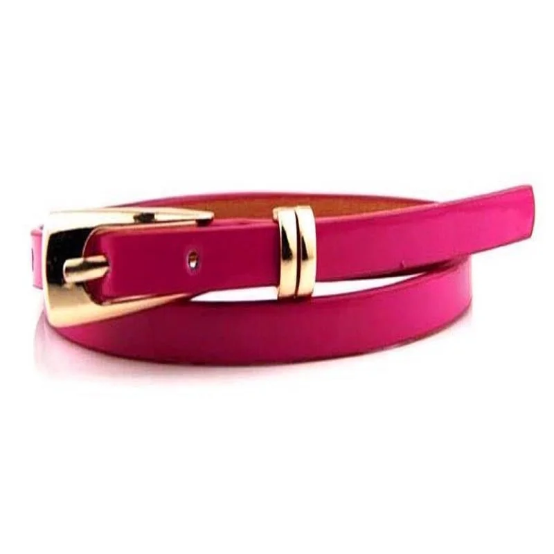 Ceinture en cuir pour femmes, 15 couleurs acidulées, 1 pièce