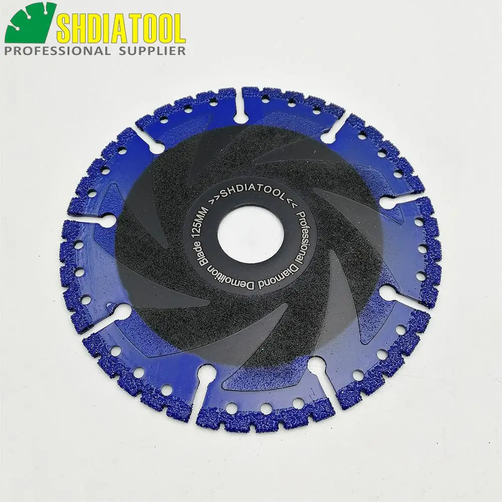 DIATOOL-Hoja de diamante soldado al vacío para todo uso, hoja de demolición de 5 "para piedra, hierro y acero, 125mm, 2 unidades