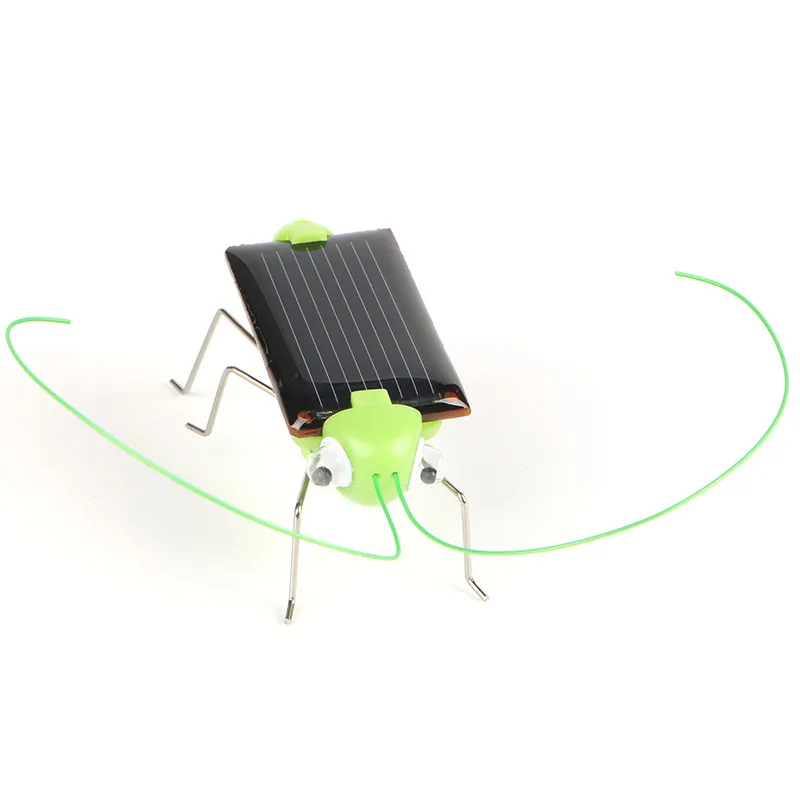 Mini  Novelty Kid Solar Energy Powered Spider  Power Robot Bug Grasshopper Educational Gadget Toy For Children