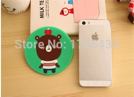 

Free shipping creative household supplies round silicone coasters cute button coasters Cup mat ZW44