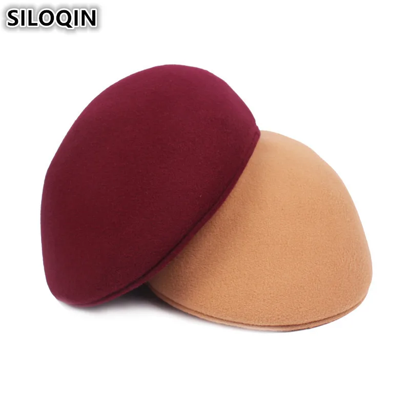 SILOQIN Women\'s Fashion Elegant Cap Autumn Winter Warm Berets For Women Simple Solid Color Duckbill Beret Flat Caps Golf Ivy Hat