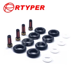 4Sets L309-13-250A 0280155865 Fuel Injector Repair Seal Kits 02201 For Mazda 6 2.3L Ford Mustang Focus Fiesta Mondeo 4.6L